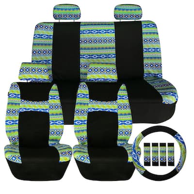 Mesa57 Southwestern Print Seat Covers - Combo Full Set