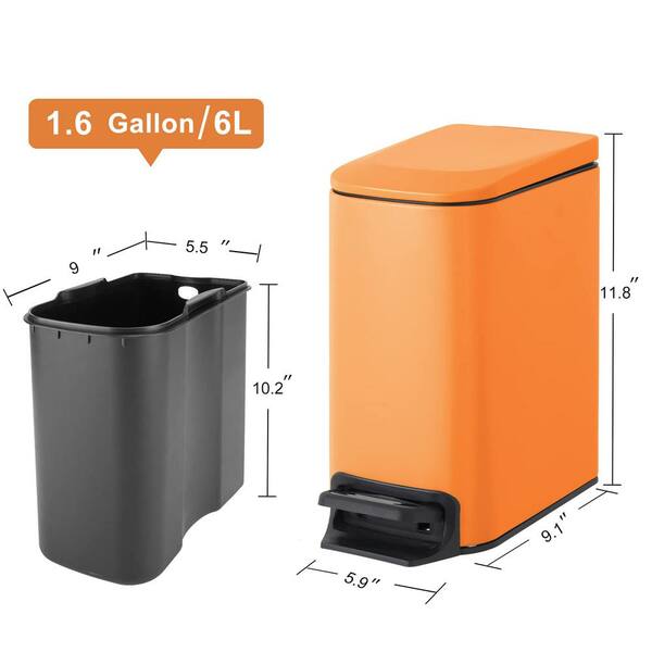 2 Pack Round Modern Trash Can, 3.2Gal/12L Bathroom Trash Can Hidden Bag,  Open Top Trash Can with Built in Bag Dispenser