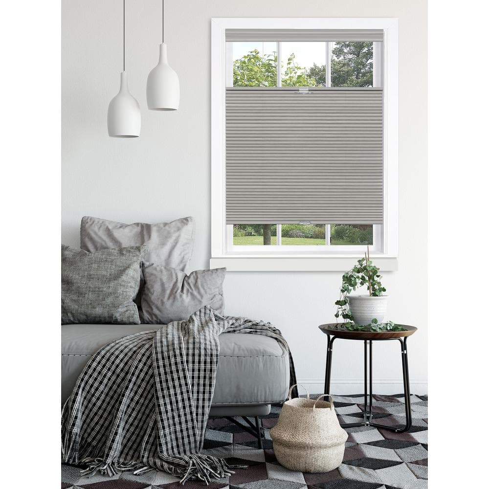 Dove Grey Cordless Top-Down Bottom-Up Cellular Fabric Shade 36x64