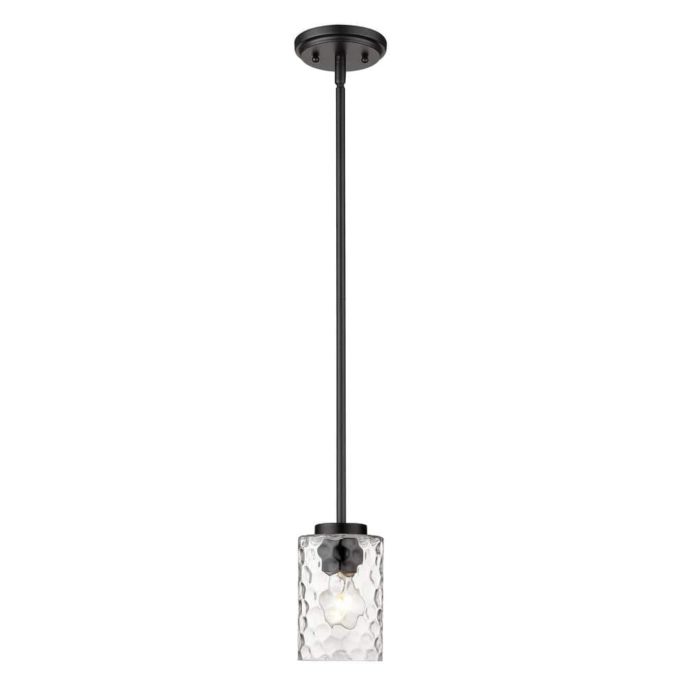 Livvy 7" Matte Black Glass Pendant Light