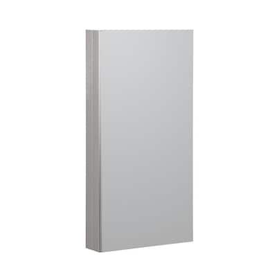 Reflections 15 in. W x 36 in. H Recessed or Surface Mount Medicine Cabinet in Brushed Nickel