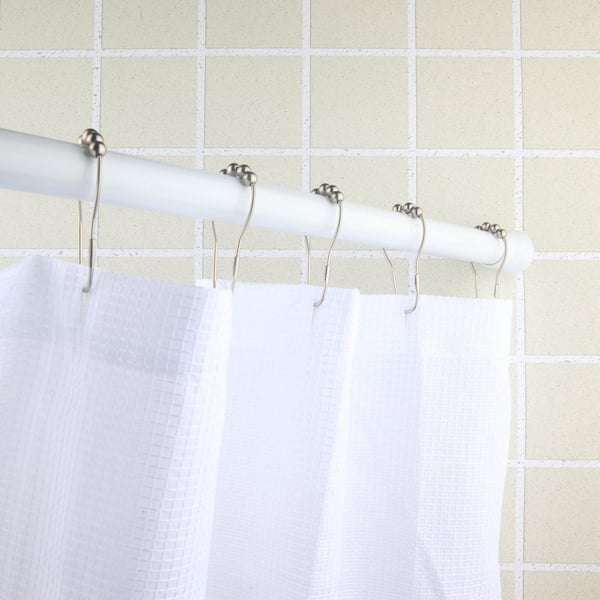 Minial 40 in. Carbon Steel Tension Shower Rod in White