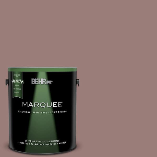 BEHR MARQUEE 1 gal. #UL130-19 Cafe Ole Semi-Gloss Enamel Exterior Paint and Primer in One