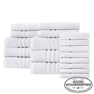 Turkish Cotton Ultra Soft 18-Piece Towel Set in White