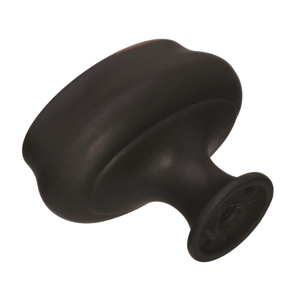Manor Oil-Rubbed Bronze Oval Cabinet Knob with Mounting Hardware
