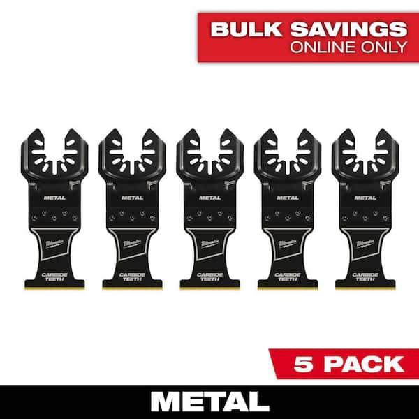 Milwaukee 1-3/8 in. Carbide Universal Fit Extreme Metal Cutting Multi-Tool Oscillating Blade (5-Pack)