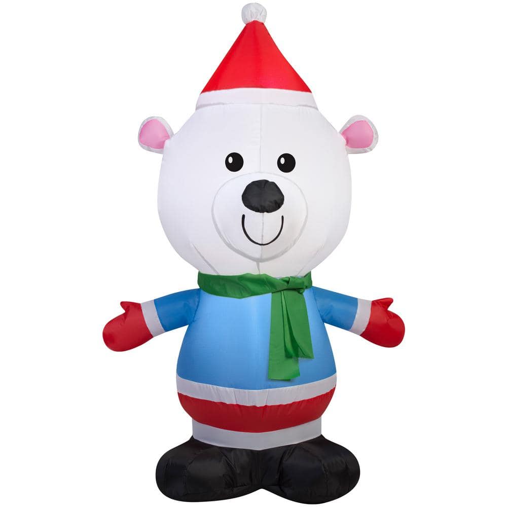 Gemmy 4 Ft. Polar Bear Christmas Inflatable G-39195