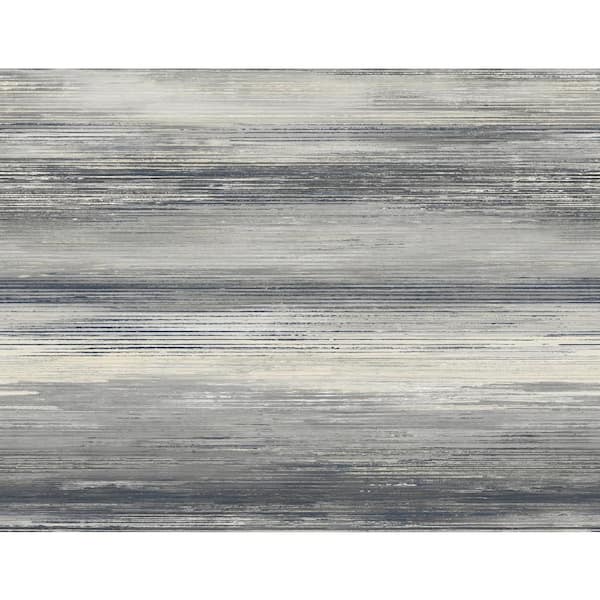 Seabrook Designs 60.75 sq. ft. Mercury and Sand Dollar Sunset Stripes Paper Unpasted Wallpaper Roll