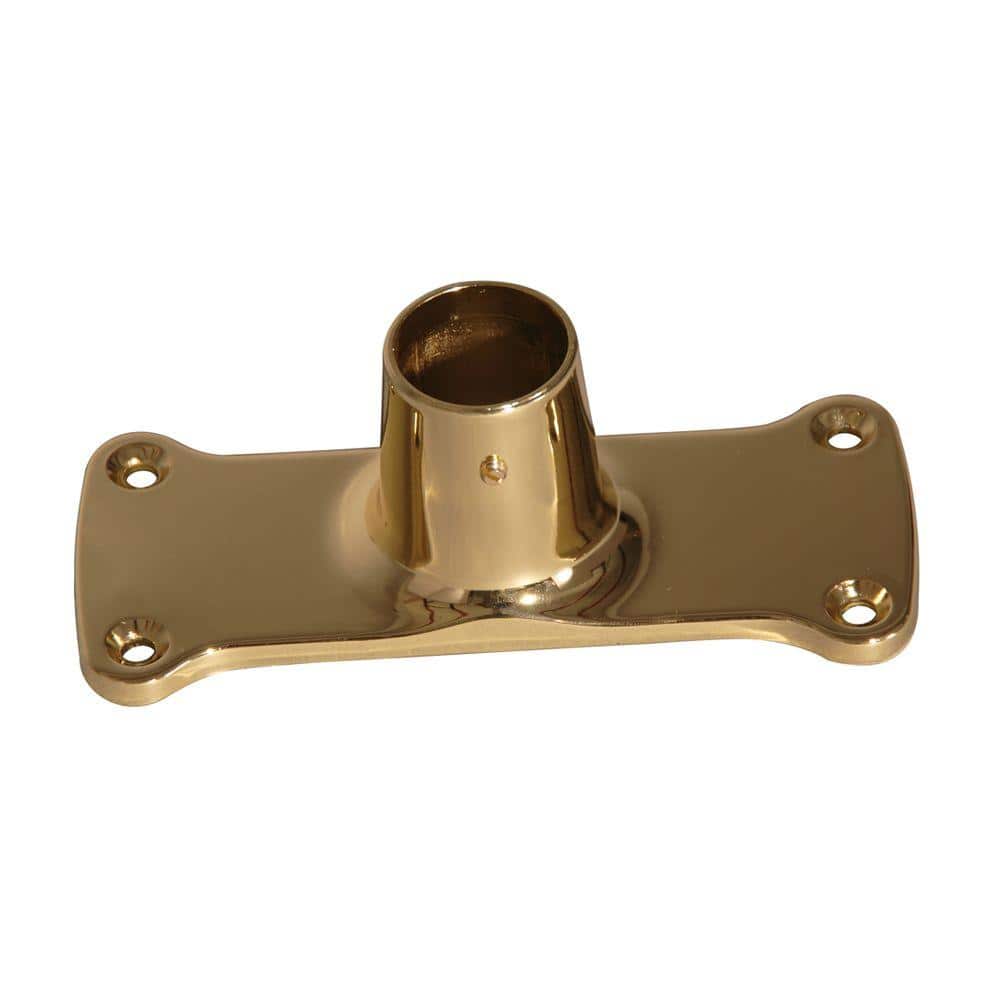 1.12 in. Jumbo Rectangular Shower Rod Flanges in Polished Brass price history on PriceWatchPro
