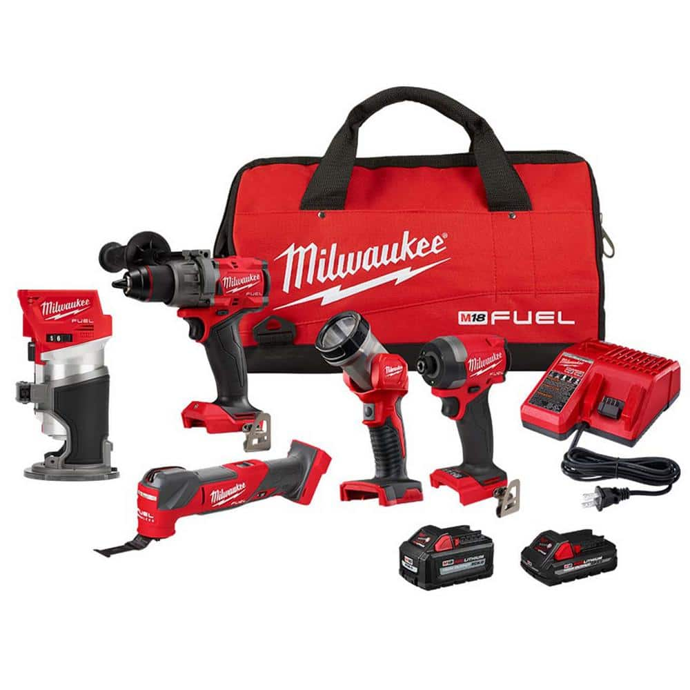 Milwaukee M18 FUEL 18-Volt Lithium-Ion Brushless Cordless Combo Kit (4 ...