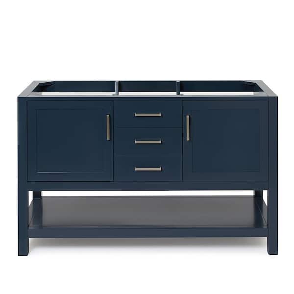 Bayhill 54 in. W x 21.5 in. D x 34.5 in. H Freestanding Bath Vanity Cabinet Only in Midnight Blue