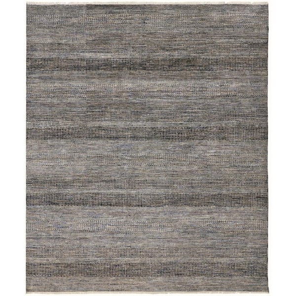 HomeRoots 2 X 8 Gray Striped Area Rug