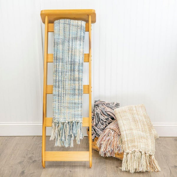 Heritage Woven Seascape Blue Acrylic Throw Blanket