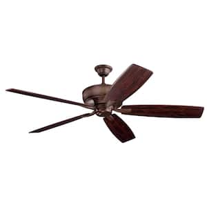 Monarch 70 in. Indoor Tannery Bronze Downrod Mount Ceiling Fan with Wall Control Included for Living Rooms