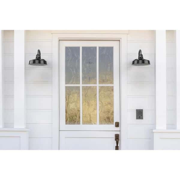 Perry Court 1-Light Gloss Black Outdoor Wall Lantern