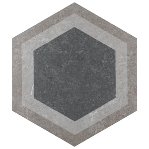 Traffic Hex Combi Grey 8-5/8 in. x 9-7/8 in. Porcelain Floor and Wall Tile (11.56 sq. ft. / case)
