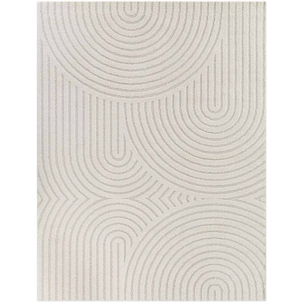 Balta Caserio Modern Arches Area Rug 6ft 7in  x 9ft  - Cream