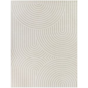 Caserio Cream 7 ft. x 9 ft. Abstract Area Rug