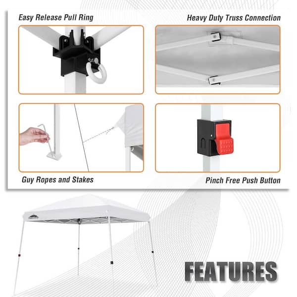 EAGLE PEAK 10 ft. x 10 ft. Slant Leg Instant Outdoor Canopy EAGLE PEAK 10 ft. x 10 ft. Slant Leg Instant Outdoor Canopy