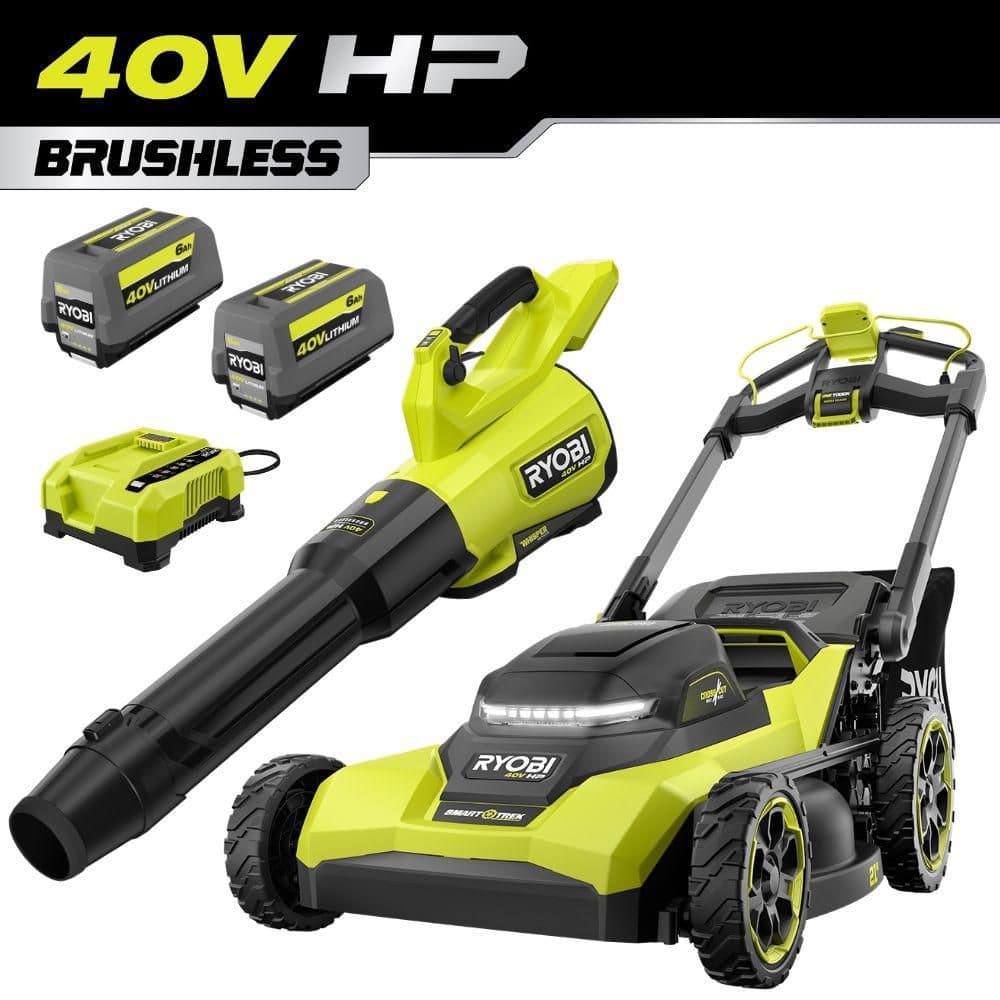 "40V HP Brushless 21"" Cordless Walk Behind Multi-Blade Self-Propelled Mower w/ Leaf Blower, (2) Batteries & Charger" price history on PriceWatchPro