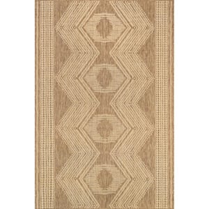 Ranya Tribal Light Brown Doormat 2 ft. x 3 ft.  Indoor/Outdoor Area Rug