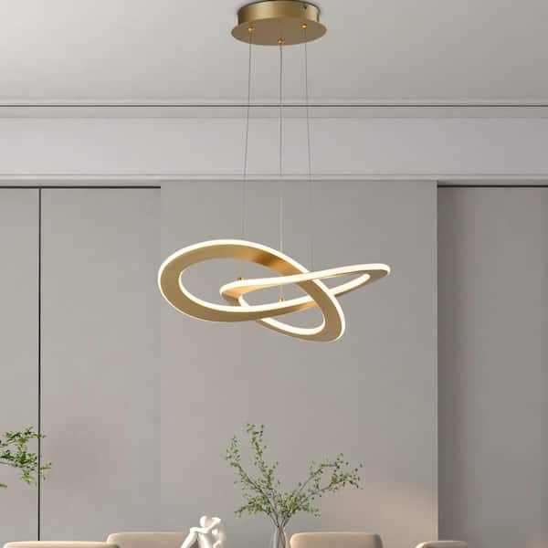 Carson 1-Light Integrated LED Gold Unique Chandelier