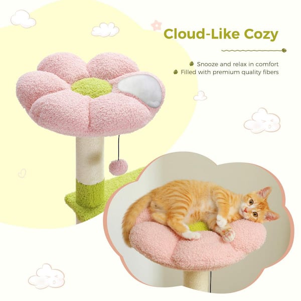 Cenadinz Small to Medium Cat Flower Cat Tree