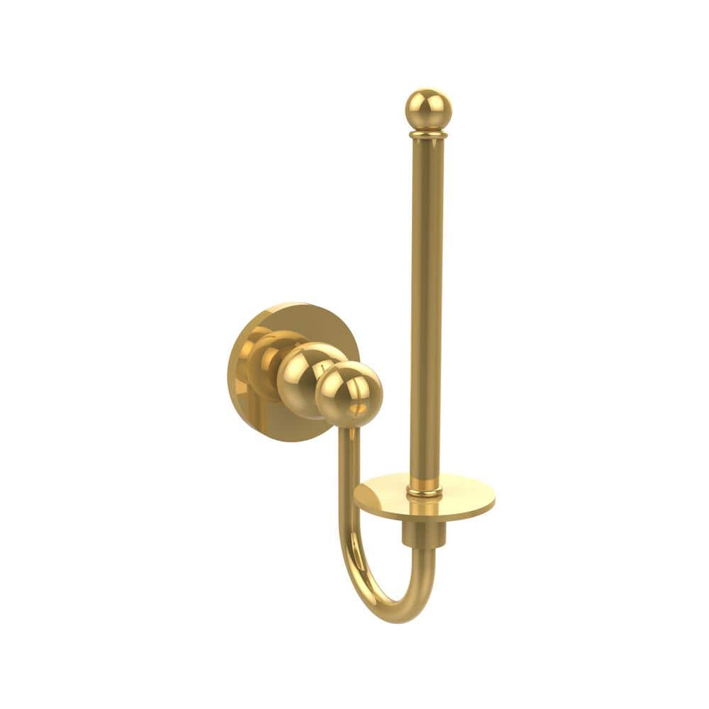 Bolero Collection Upright Single Post Toilet Paper Holder in Polished Brass