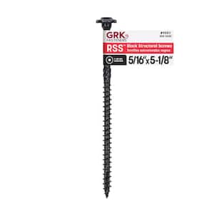 5/16 in. x 5-1/8 in. Torx Drive Low Profile Washer Head RSS Black Rugged Structural Wood Screw