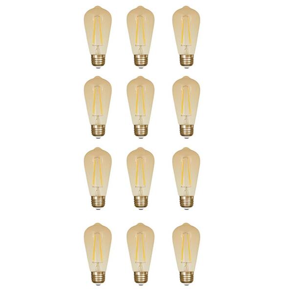 Feit Electric 60W Equivalent Soft White (2200K) ST19 Dimmable LED Vintage Style Light Bulb (Case of 12)