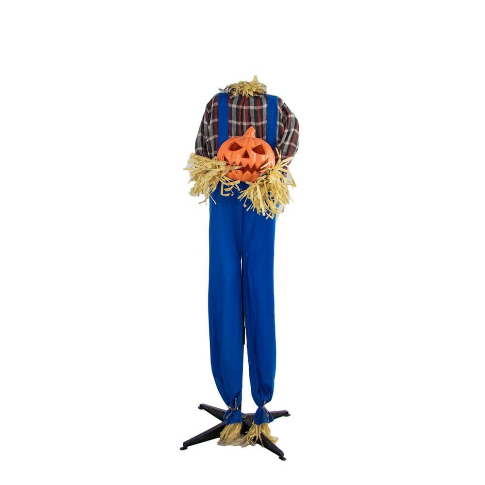 HAUNTED HILL FARMHaunted Hill Farm 57 in. Touch Activated Animatronic Headless Scarecrow