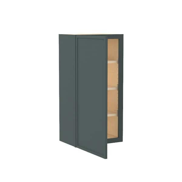 Franklin 18 in. W x 12 in. D x 36 in. H Assembled Plywood Wall Kitchen Cabinet in Verdant Green with Soft Close