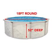 Independence 18 ft. Round 52 in. D Metal Wall Above Ground Hard Side Swimming Pool Package