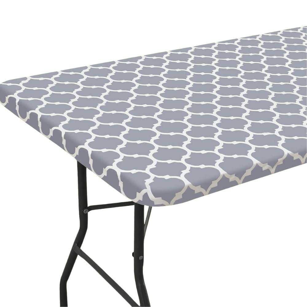 SenQWFa 36 in. x 96 in. Picnic Table Cover Grey Waterproof