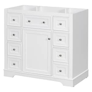 35.6 in. W x 17.9 in. D x 33.4 in. H Bath Vanity Cabinet without Top in White