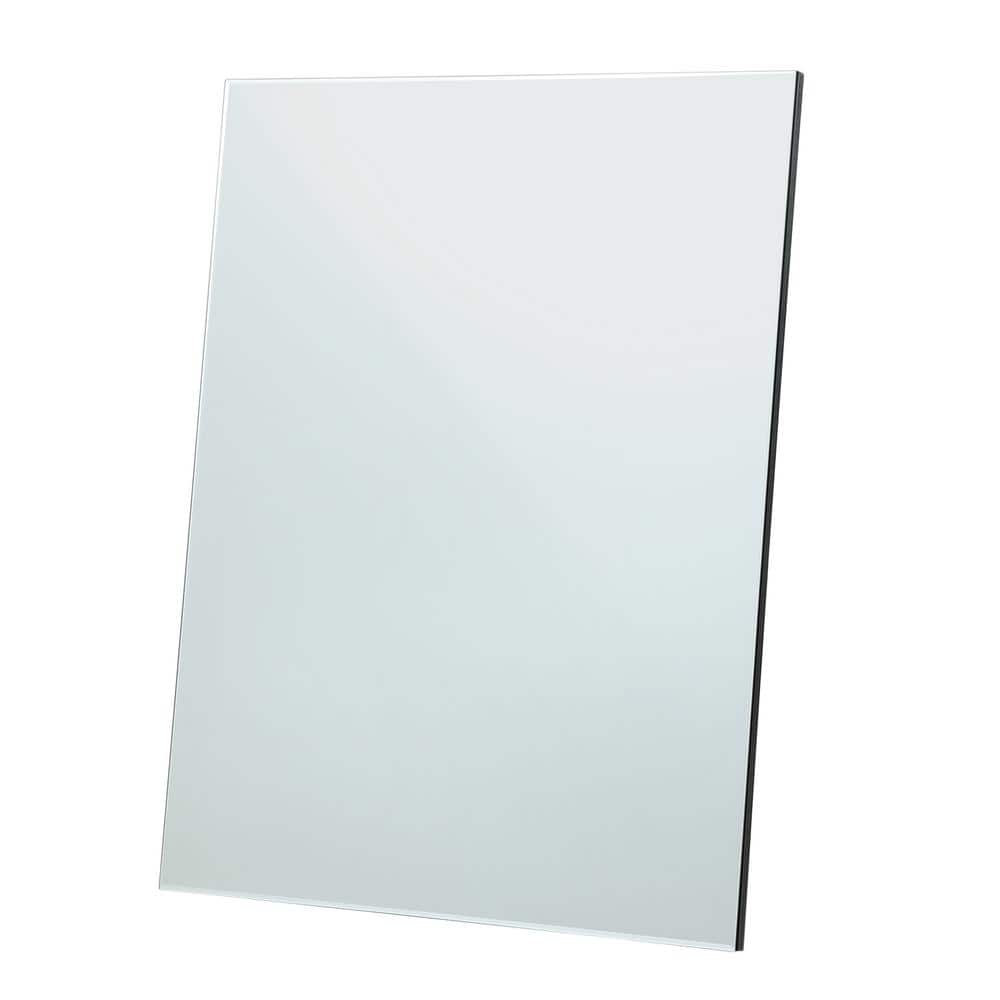 Clear 27 in. W x 33 in. H Modern Rectangle Wall Mirror, for Salon Barbersho