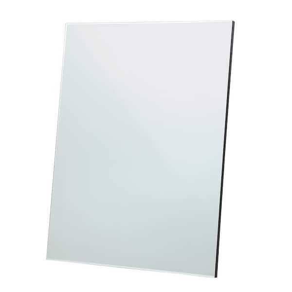 Unbranded Clear 27 in. W x 33 in. H Modern Rectangle Wall Mirror, for Salon Barbershop Bathroom and Bedroom