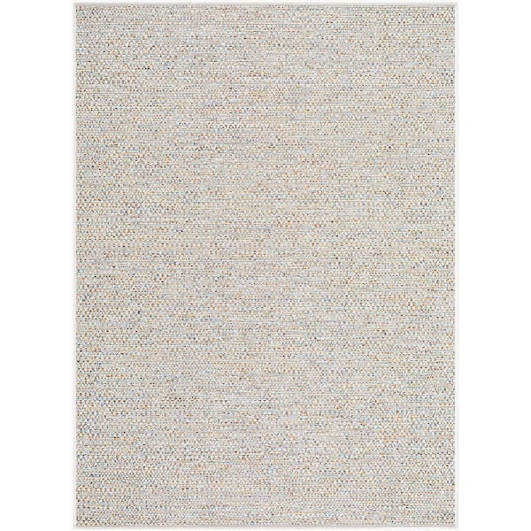 Livabliss Crete Light Grey Cottage 5 ft. x 7 ft. Indoor/Outdoor Area Rug
