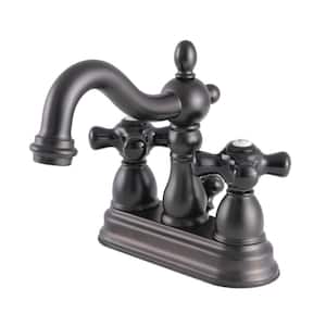 Duchess 4 in. Centerset 2-Handle Bathroom Faucet with Plastic Pop-Up in Oil Rubbed Bronze