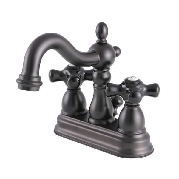 Kingston Brass Duchess 4 in. Centerset 2-Handle Bathroom Faucet with Plastic Pop-Up in Oil Rubbed Bronze
