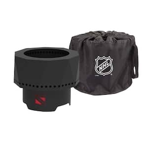 The Ridge NHL 15.7 in. x 12.5 in. Round Steel Wood Pellet Portable Fire Pit - New York Rangers