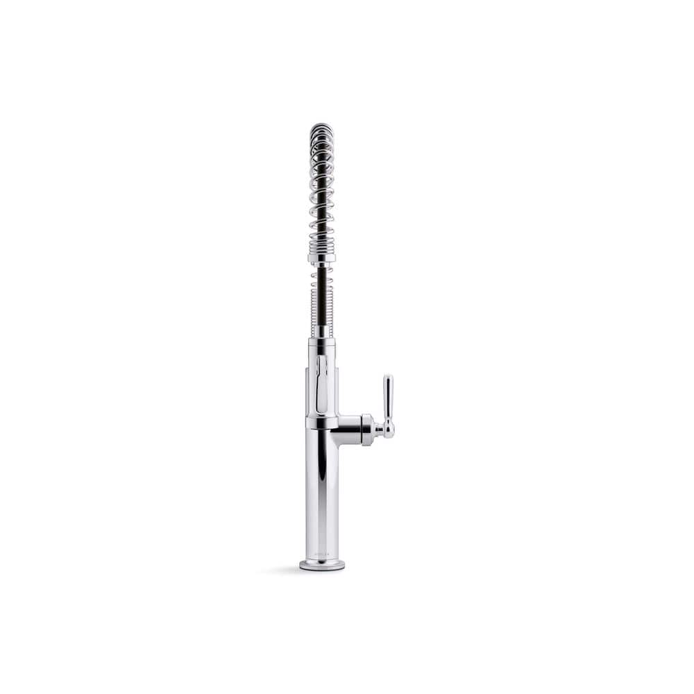 Polished Chrome Semi-Professional Kitchen Faucet with Pull-out Spray