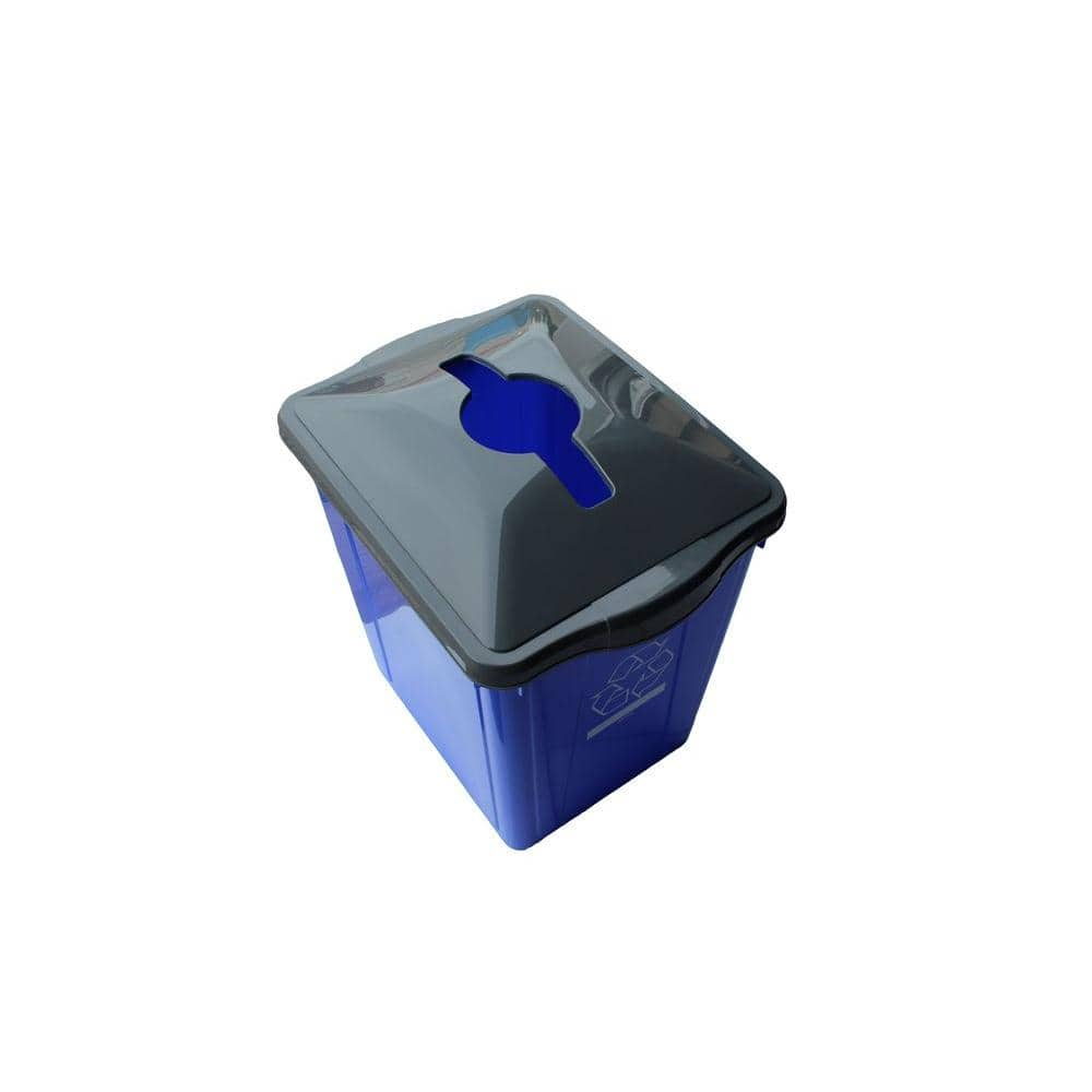 Enviro World 22 Gal. Recycling Box with Square Paper Slot Recycling Top