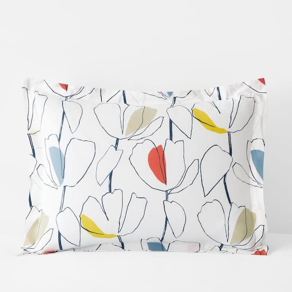 The Company Store Company Cotton Blair Flower White Multi Cotton