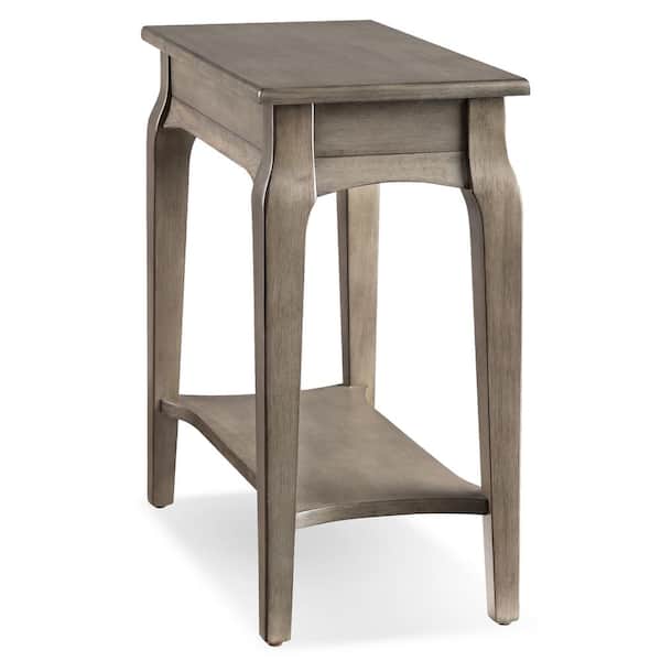 Leick Home Stratus 24 in. Smoky Gray Narrow Chairside Table