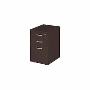 Office in an Hour 3-Drawer Mocha Cherry 25.37 in. H x 15.98 in. W x 20.08 in. D Engineered Wood Mobile File Cabinet