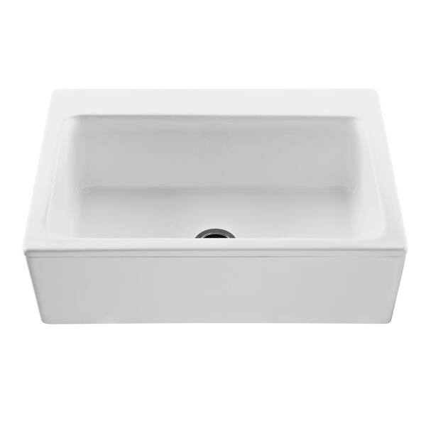 Reliance McCoy Farmhouse Apron-Front Cross Link Acrylic 33 in. Single Bowl Kitchen Sink