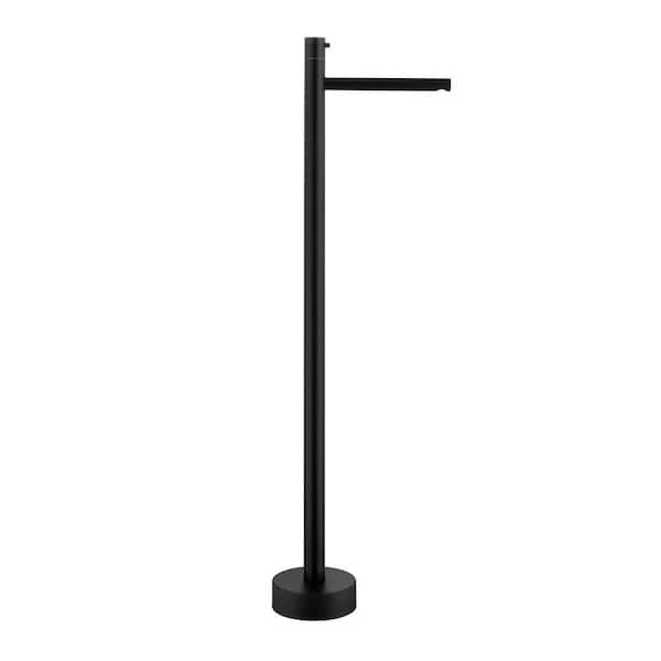 Tomfaucet Single Hole Single Handle Freestanding Bathroom Faucet in Matte Black