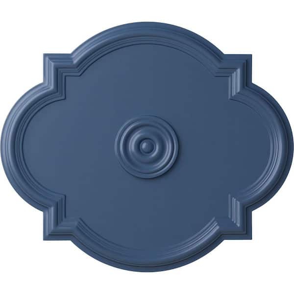 Ekena Millwork 1-1/8" x 24" x 20-1/2" Polyurethane Waltz Ceiling Medallion, Hand-Painted Americana