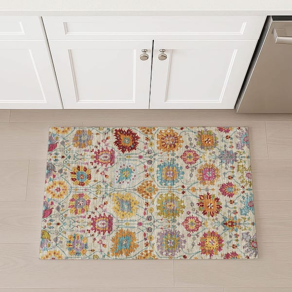 Chantille Machine Washable Indoor/Outdoor Abstract ACN2288 Linen 2 ft. x 3 ft. Accent Rug